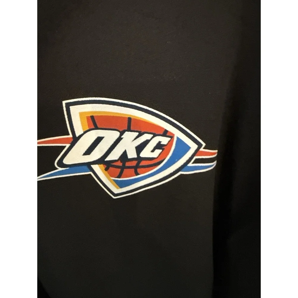 OKC Thunder Net-Dri 1/4 Zip Pullover Mens Large Black Athletic Long Sleeve